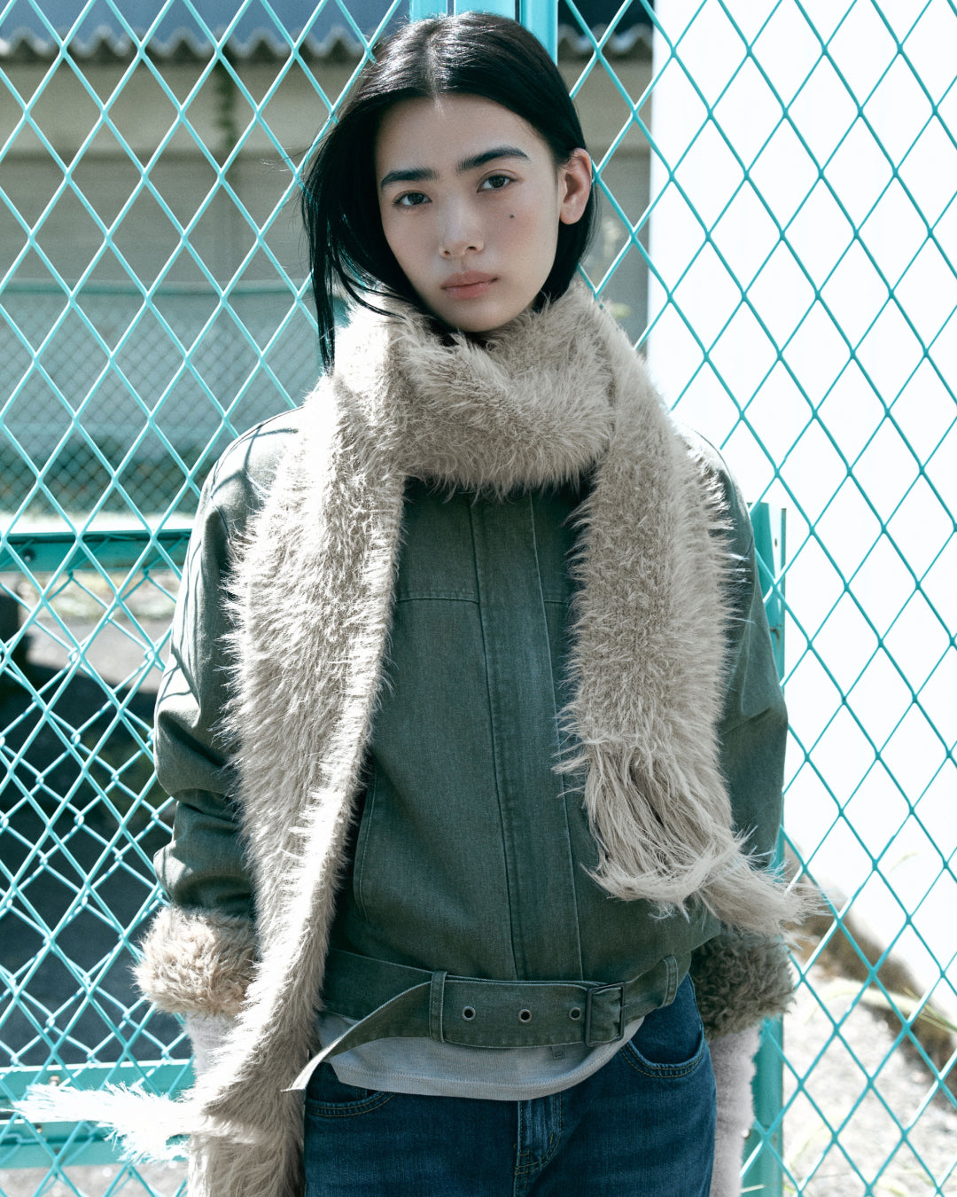 Misty Fur Muffler / Beige