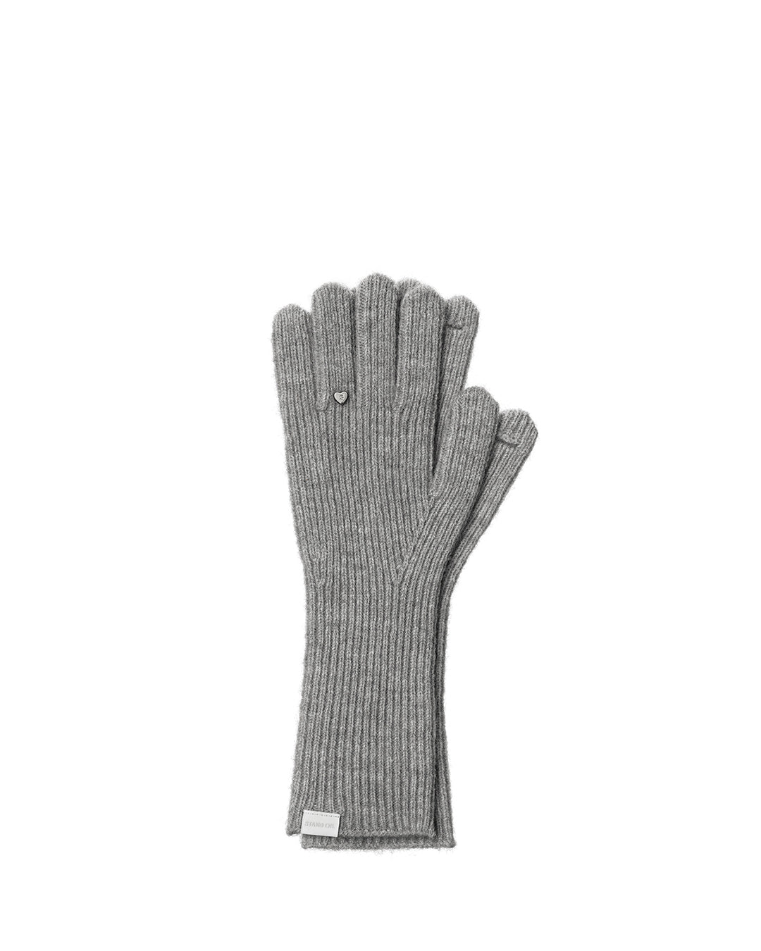 Heart Ring Knit Glove / Gray