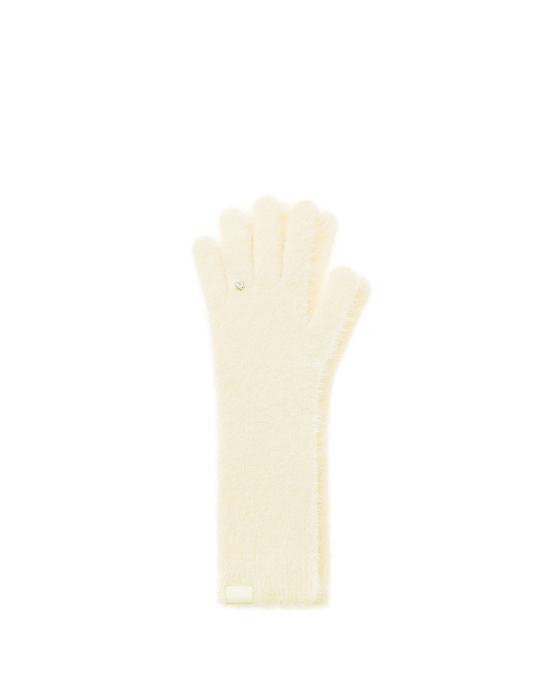 Heart Ring Knit Glove / Hairy Cream
