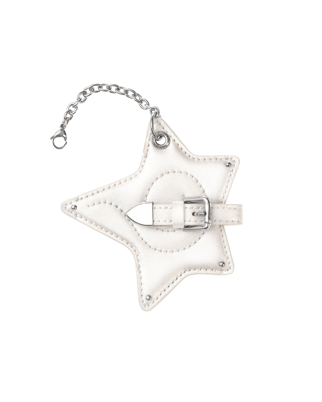 Cosmic Star Keyring / Pearl Cream