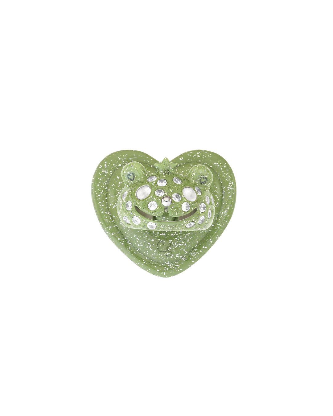 Princess Bear Grip Ring / Glitter Green