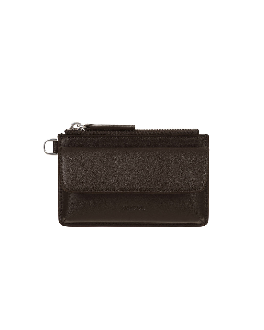 Chubby Zipper Wallet / Marron