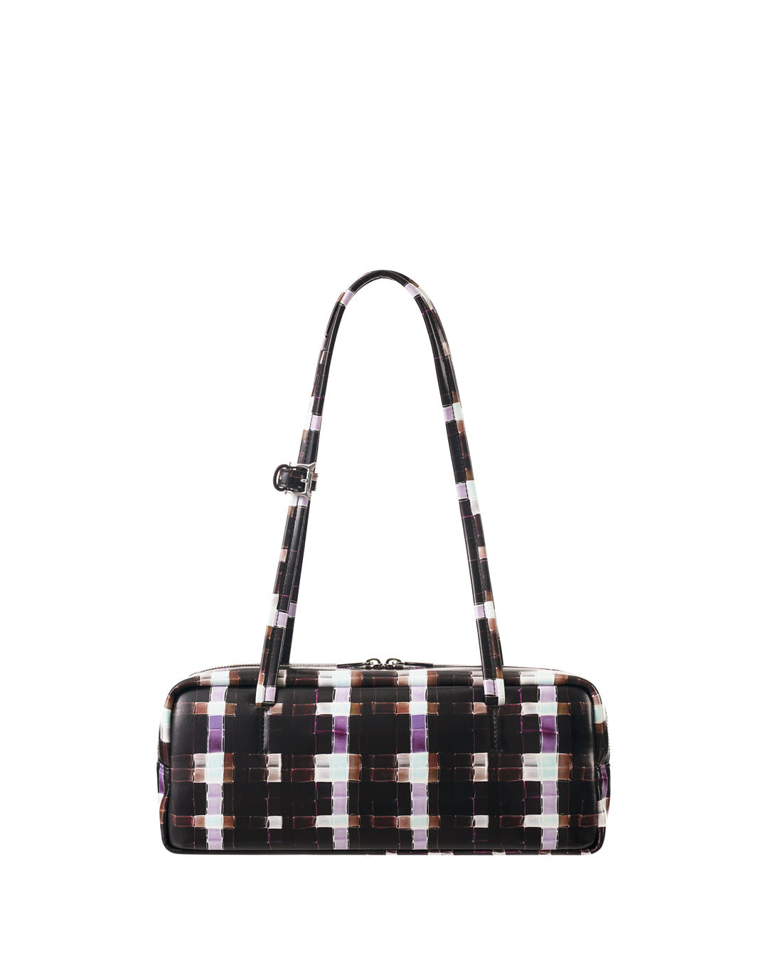 Plaid Baguette Bag / Chocolate Painted Plaid