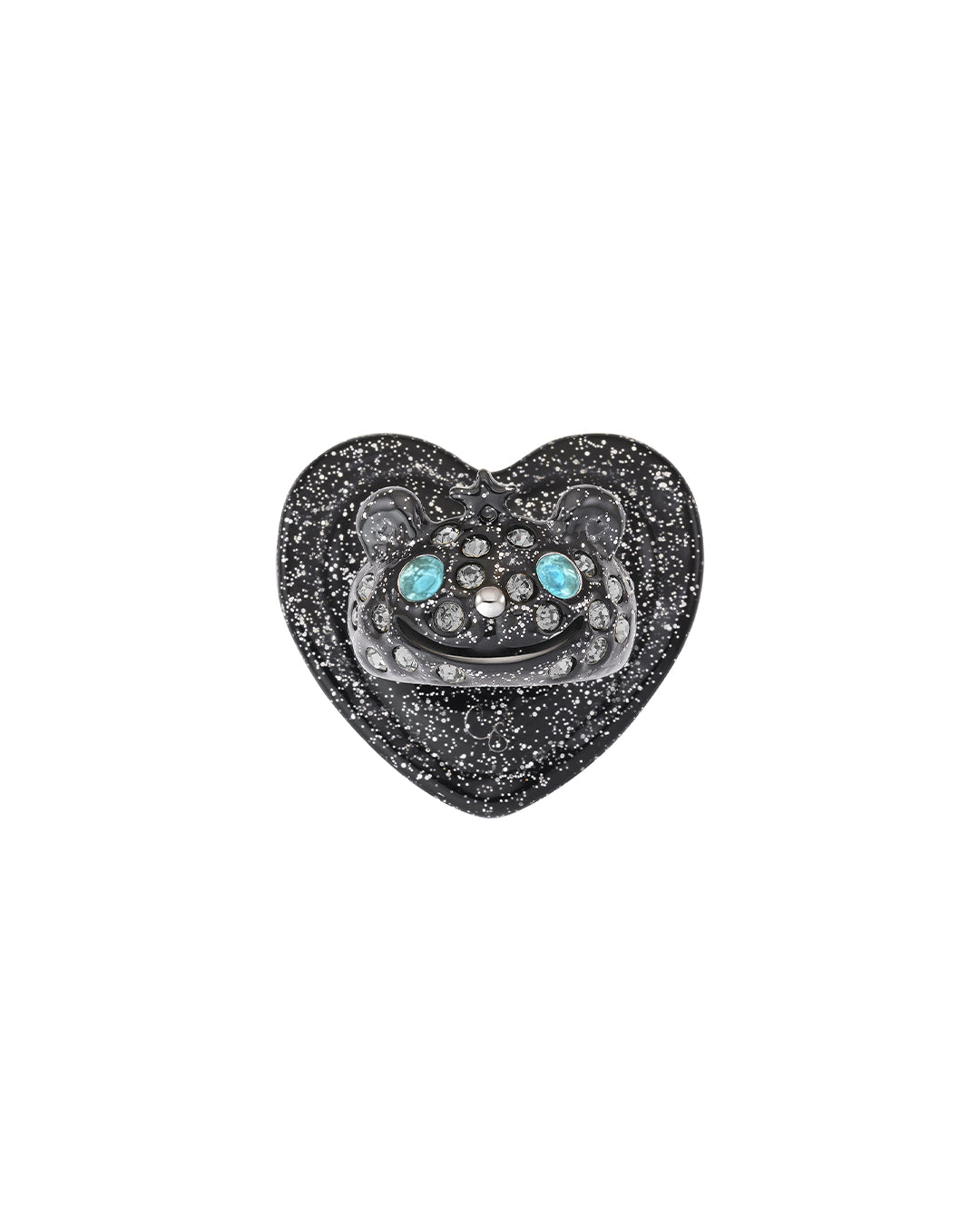 Princess Bear Grip Ring / Glitter Black