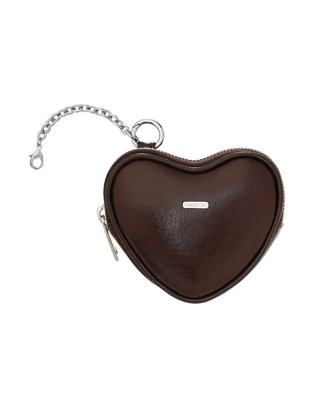 Heart Pods Keyring / Marron