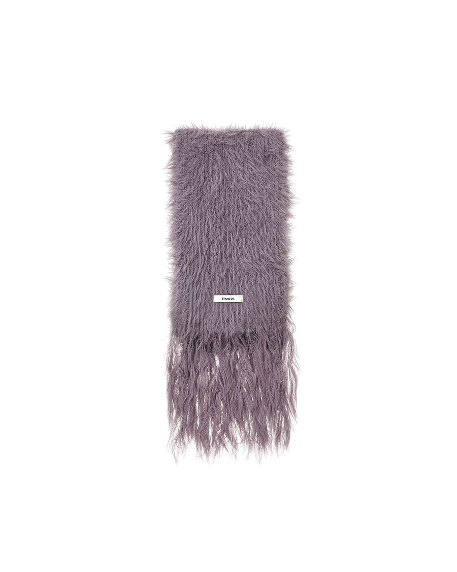 Misty Fur Muffler / Plum