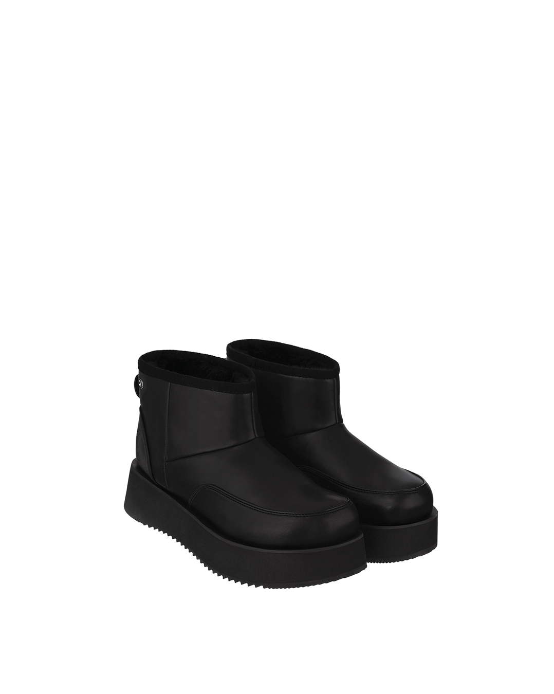 Hatched Winter Short Boots / Black