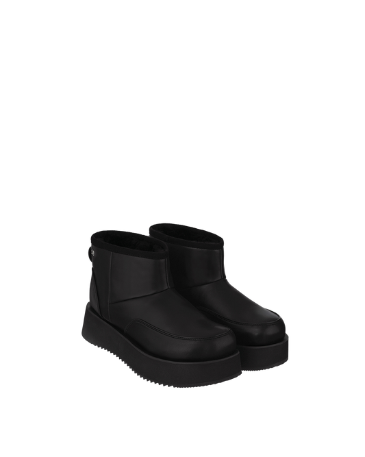 Hatched Winter Short Boots / Black
