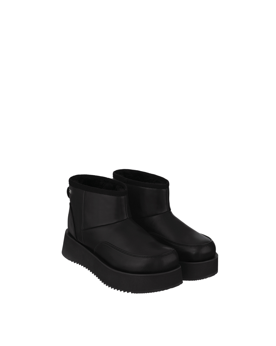 Hatched Winter Short Boots / Black