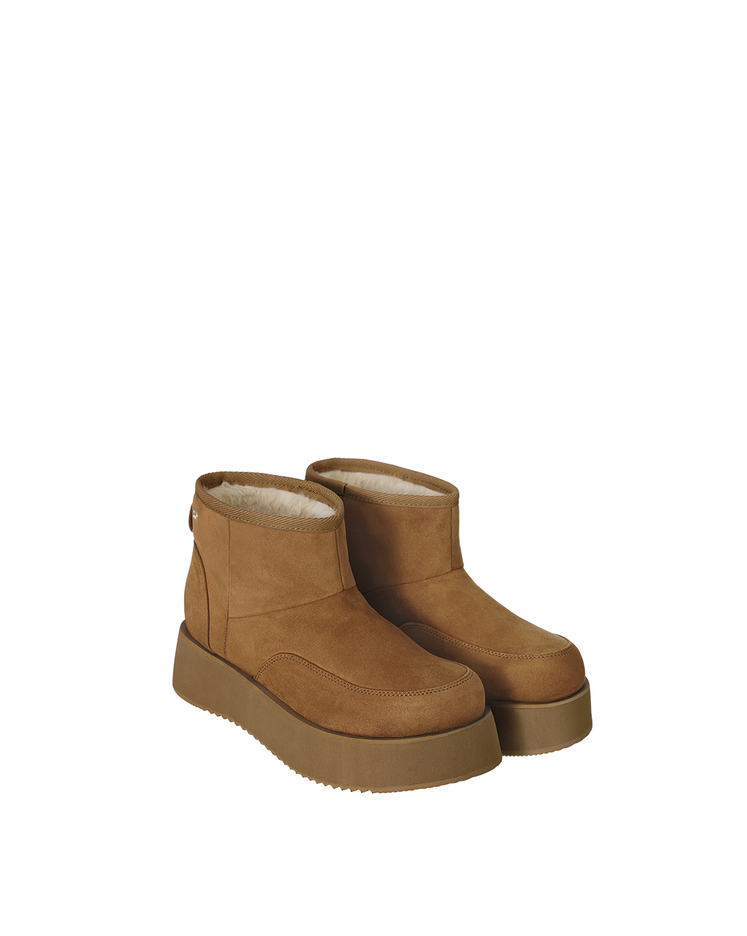 Hatched Winter Short Boots / Camel