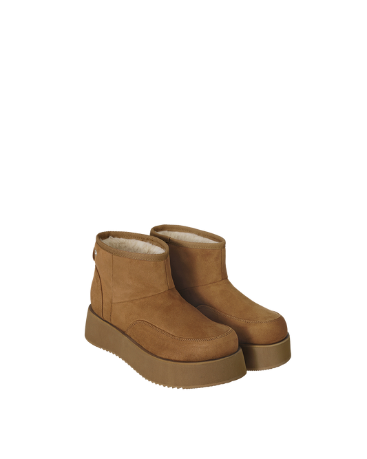 Hatched Winter Short Boots / Camel
