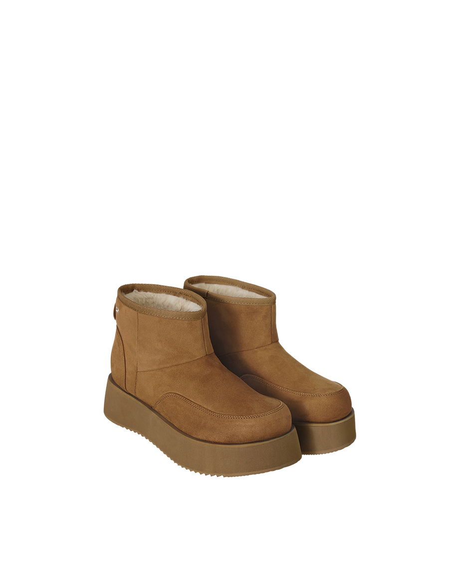 Hatched Winter Short Boots / Camel