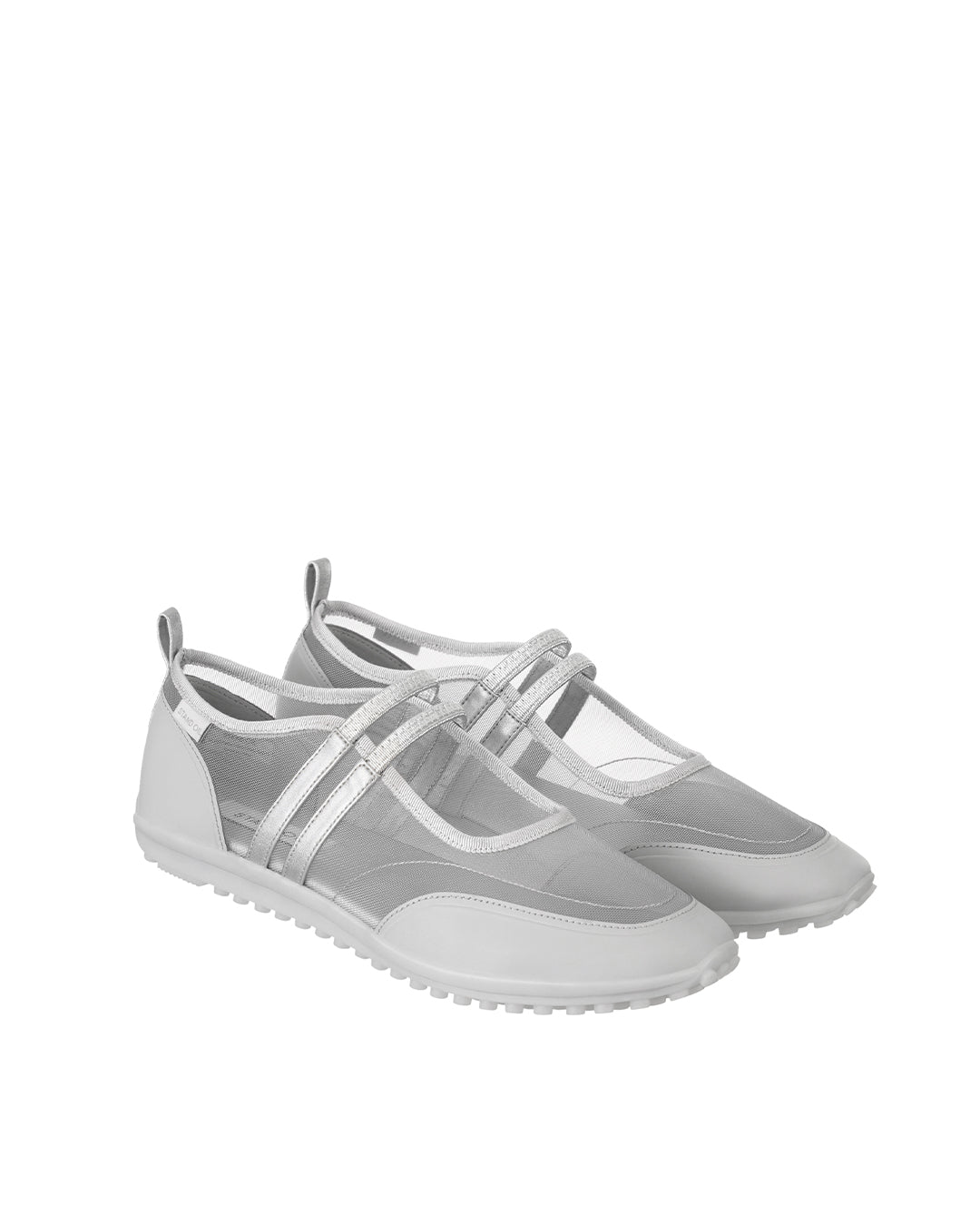 Strap Mary Jane Sneakers / Mesh Silver