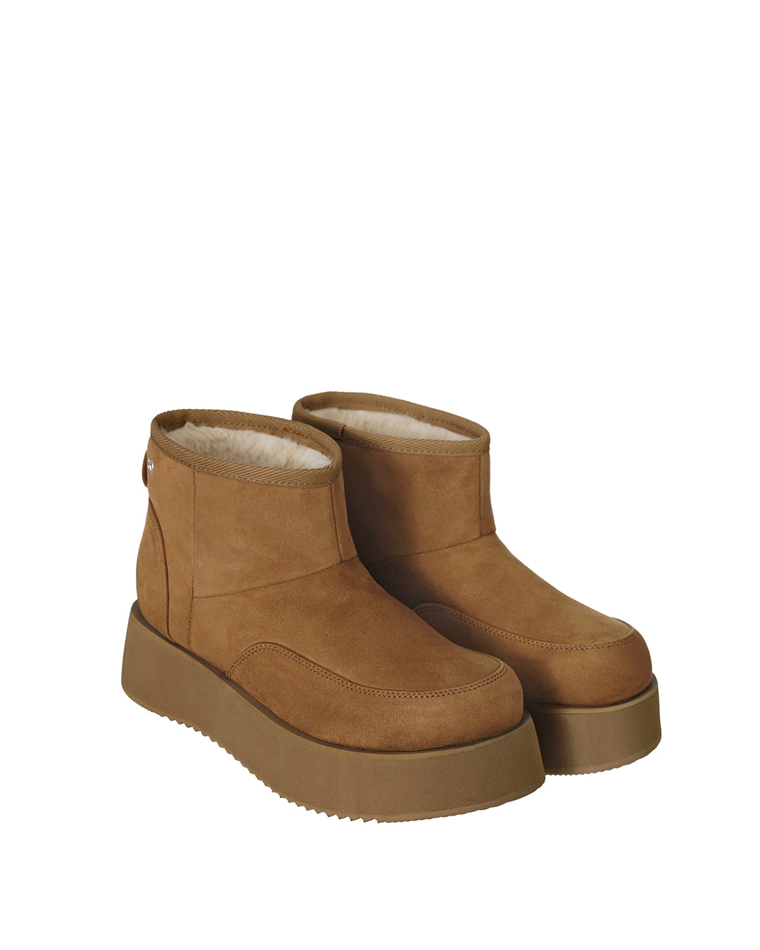 Hatched Winter Short Boots / Camel