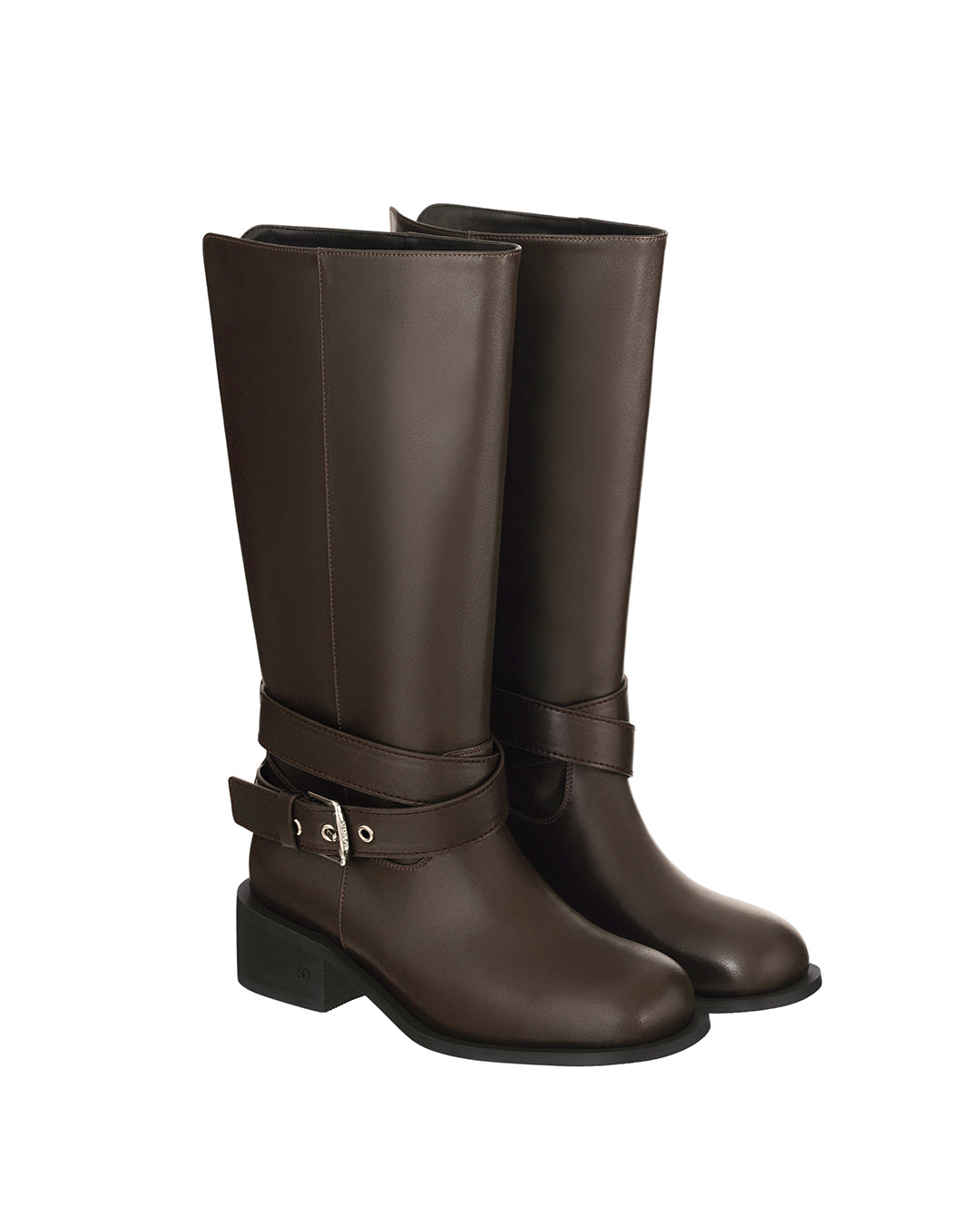Belted Two Way Boots / Marron