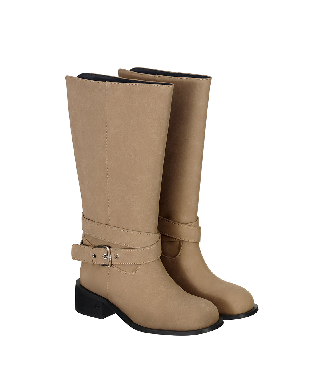 Belted Two Way Boots / Camel Beige
