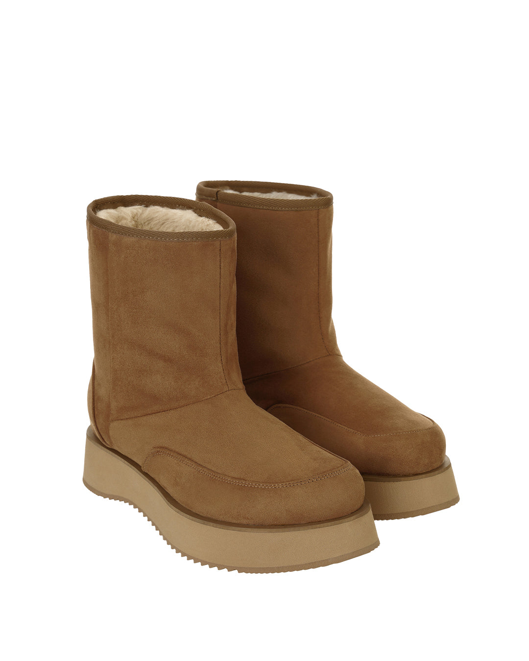 Hatched Winter Boots / Camel