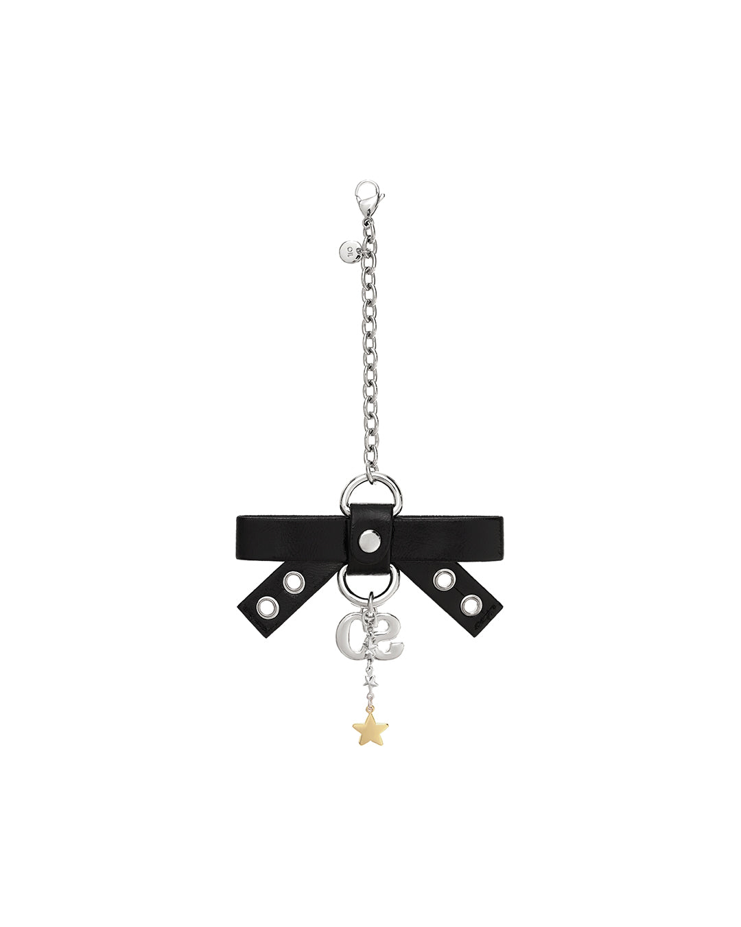 Bow Charm Keyring / Black
