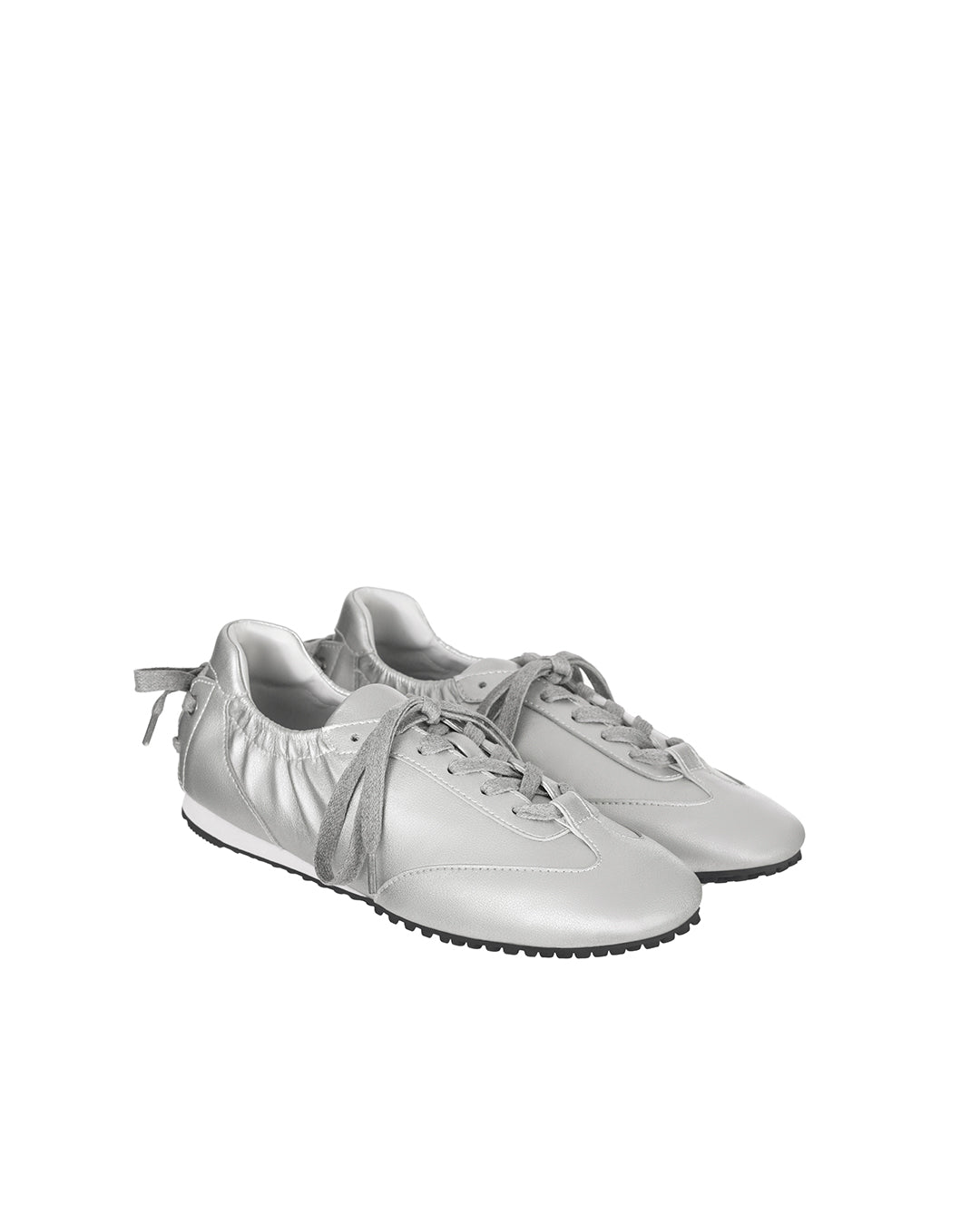 Double Tied Sneakers / Silver