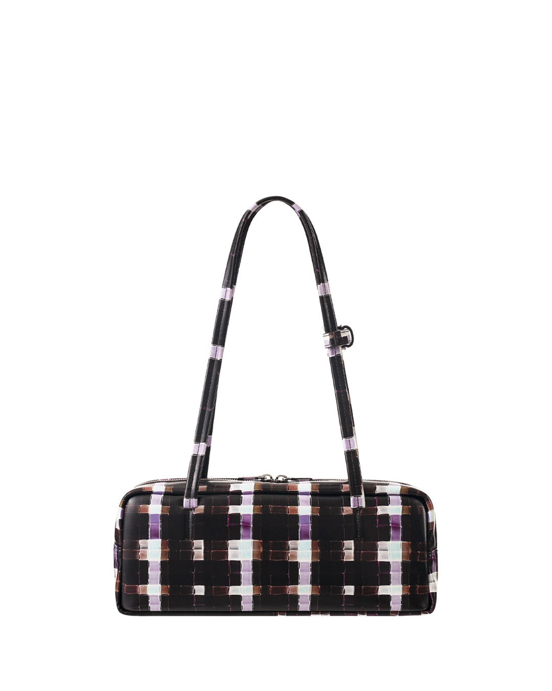 Plaid Baguette Bag / Chocolate Painted Plaid