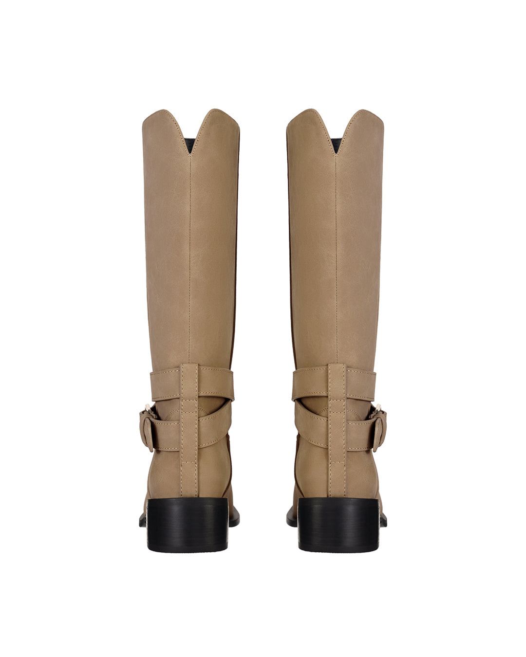 Belted Two Way Boots / Camel Beige