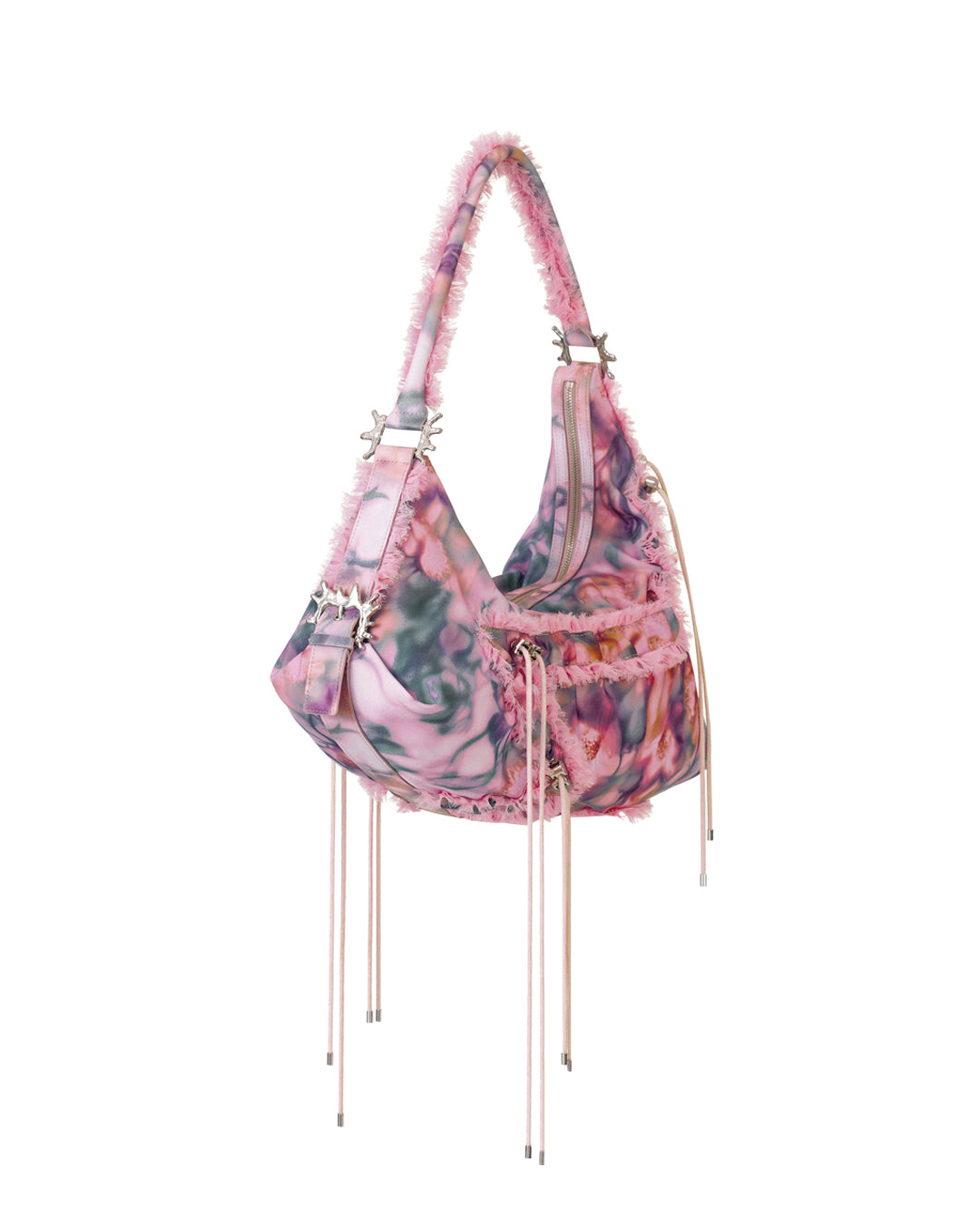 Star Mushy Bag / Pink Barbed Floral