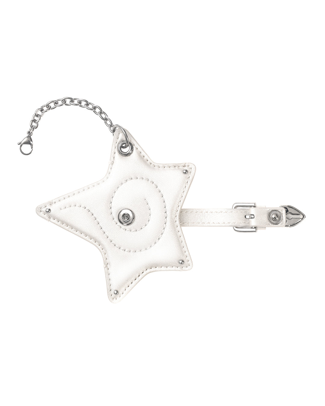 Cosmic Star Keyring / Pearl Cream