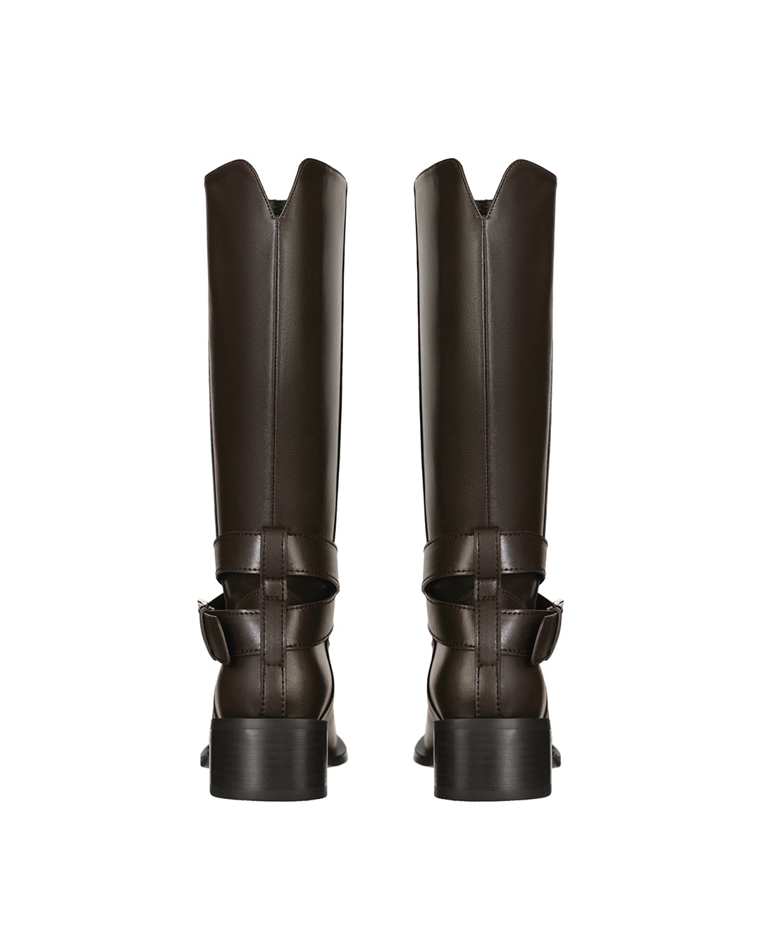 Belted Two Way Boots / Marron