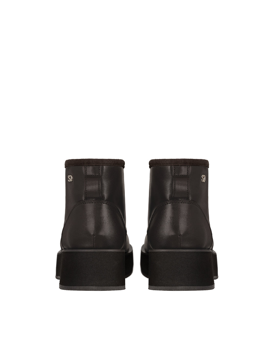 Hatched Winter Short Boots / Marron