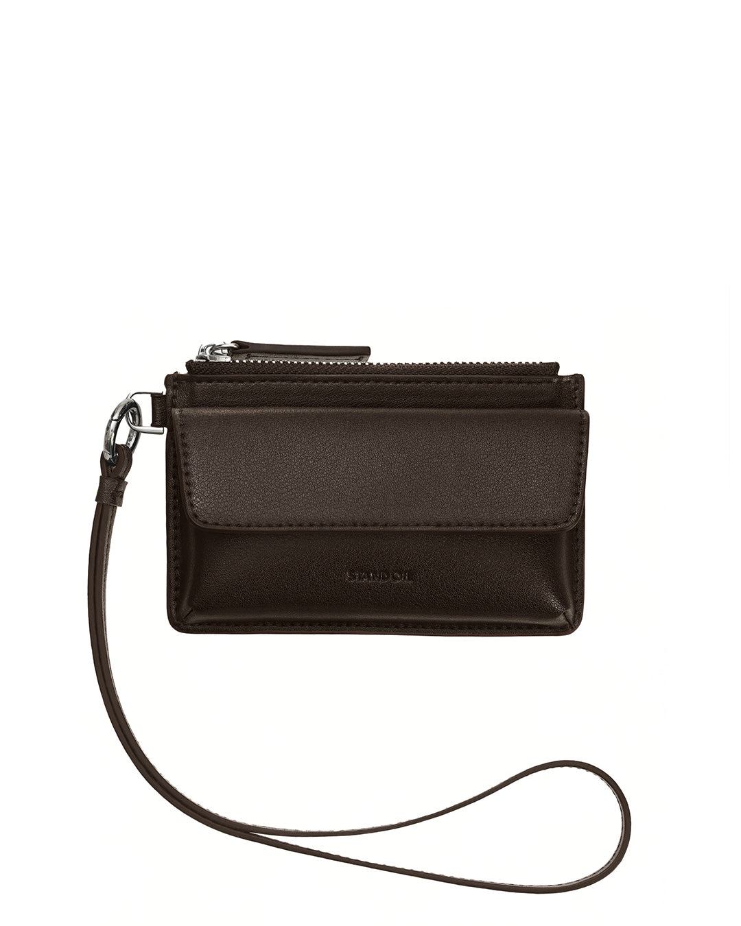 Chubby Zipper Wallet / Marron