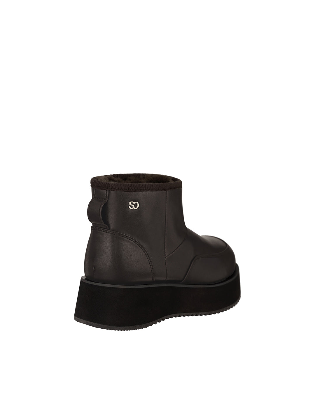 Hatched Winter Short Boots / Marron