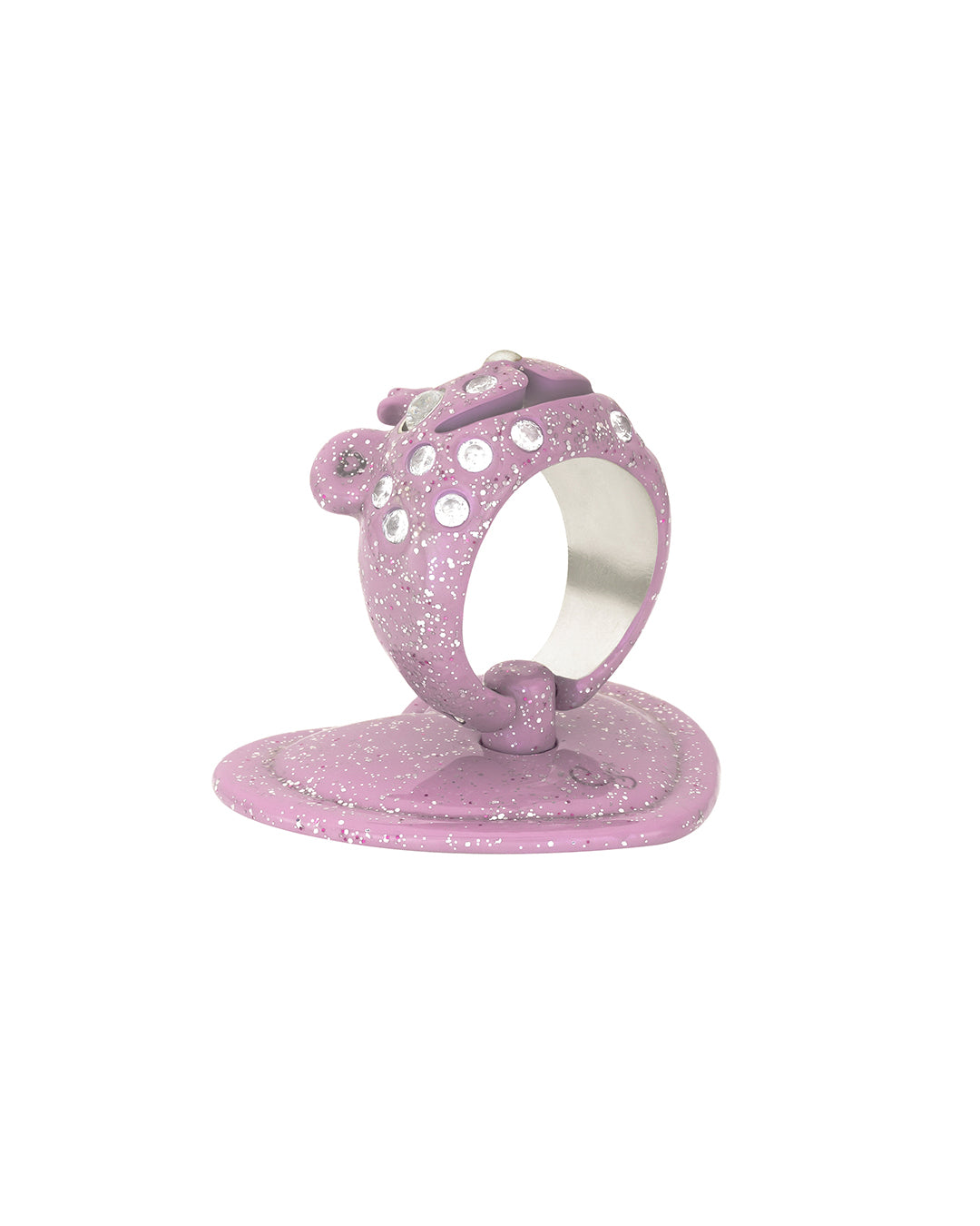 Princess Bear Grip Ring / Glitter Pink