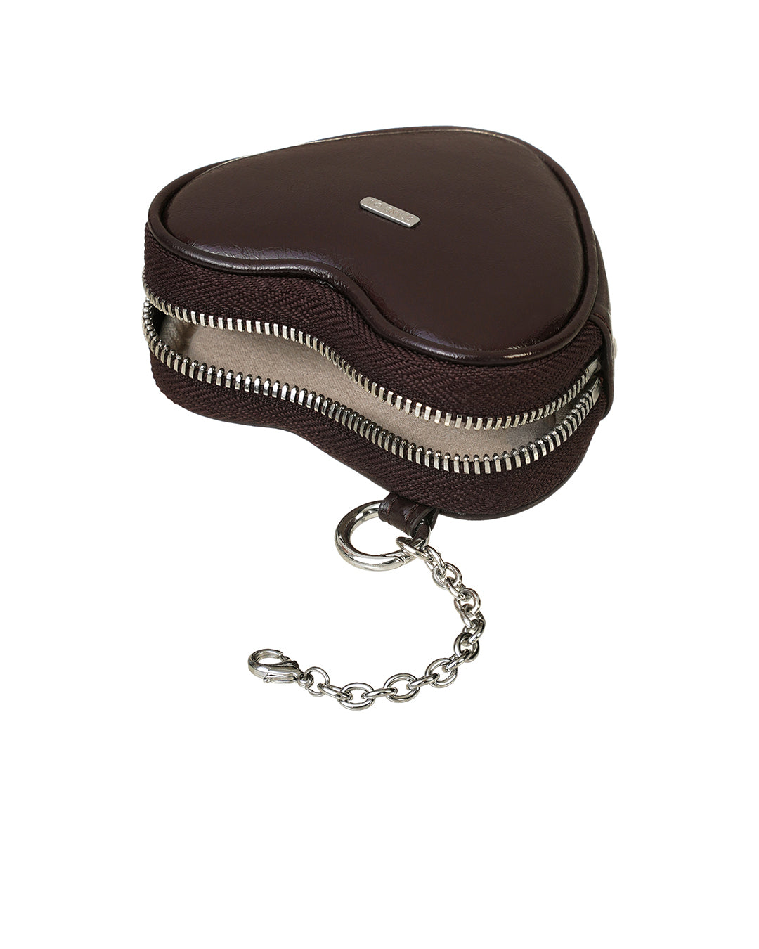 Heart Pods Keyring / Marron