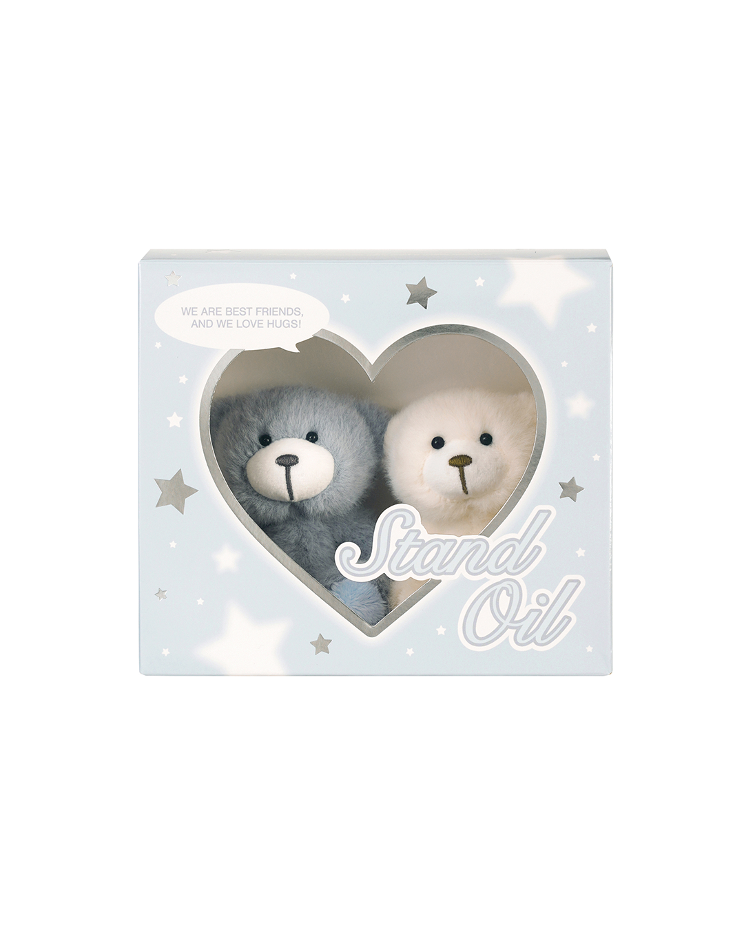 Hug Teddy Bear / White Blue