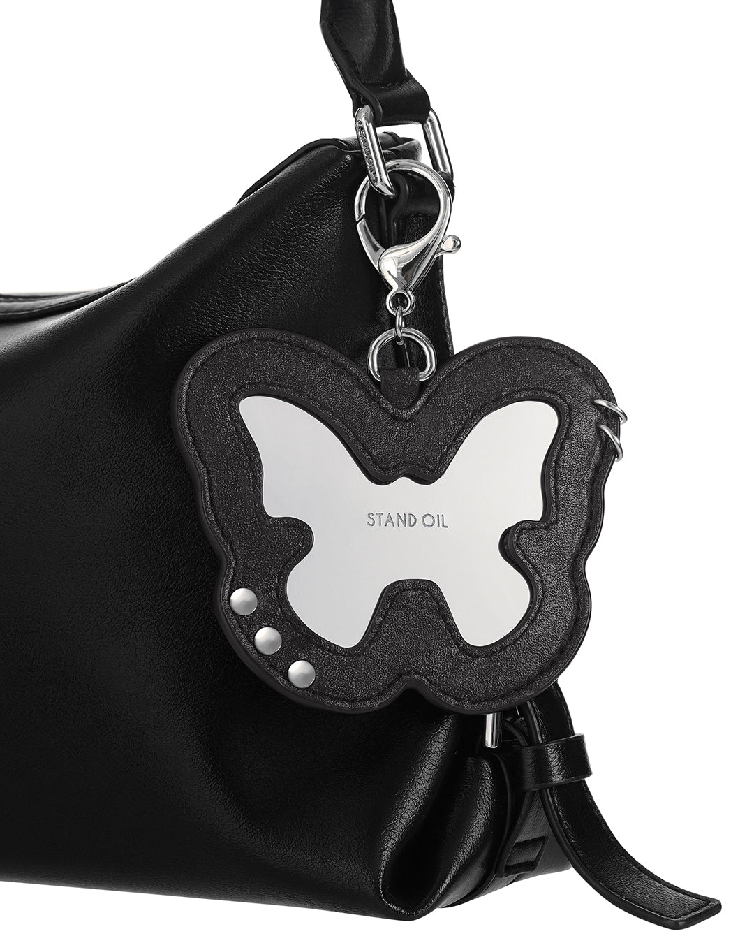 Fleeting Mirror Keyring / Black