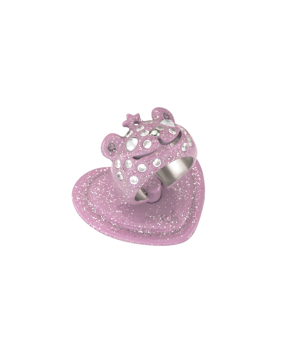 Princess Bear Grip Ring / Glitter Pink
