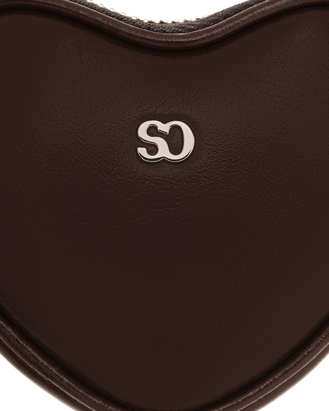 Heart Pods Keyring / Marron