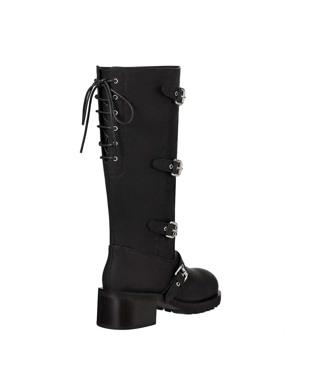 Buckle Tied Long Boots / Black