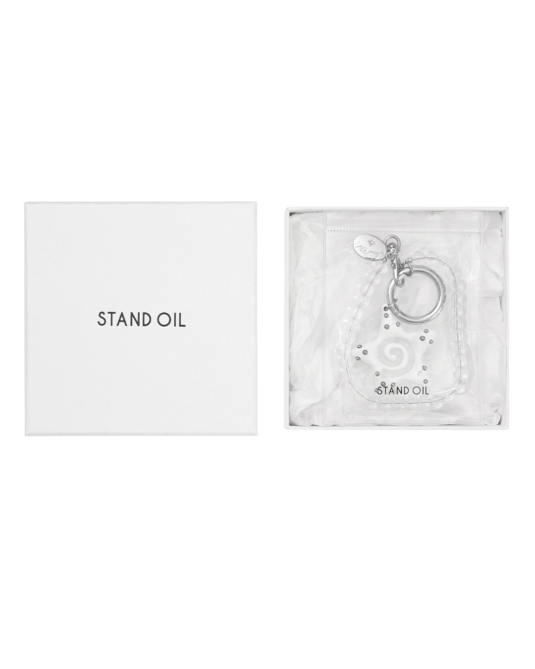 Dot Star Keyring / Silver