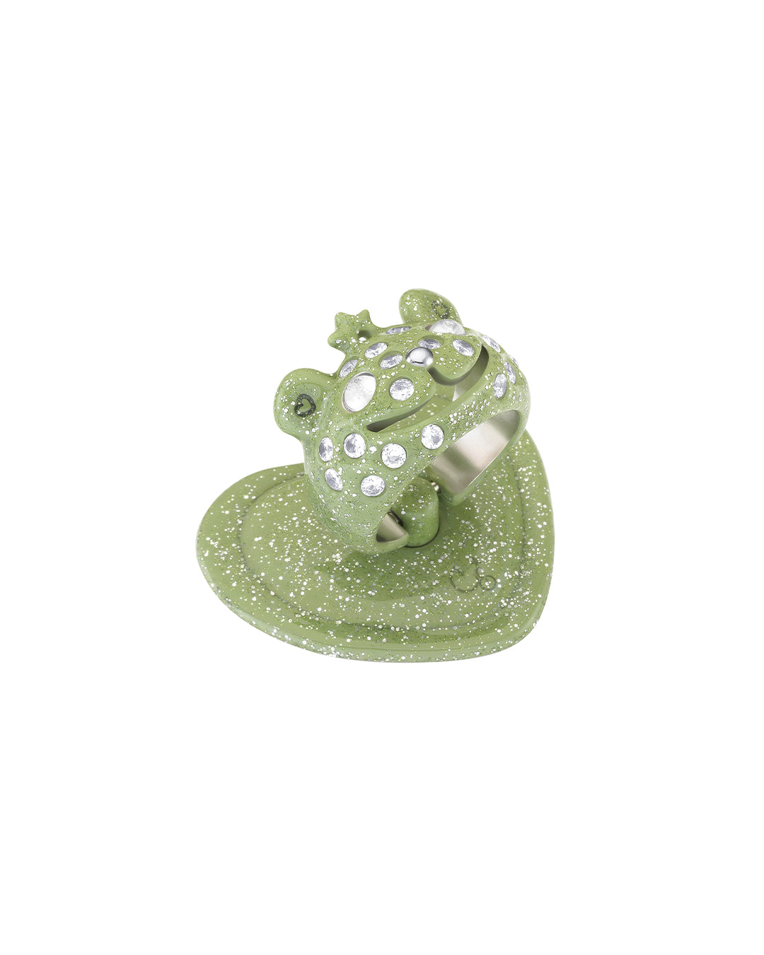 Princess Bear Grip Ring / Glitter Green