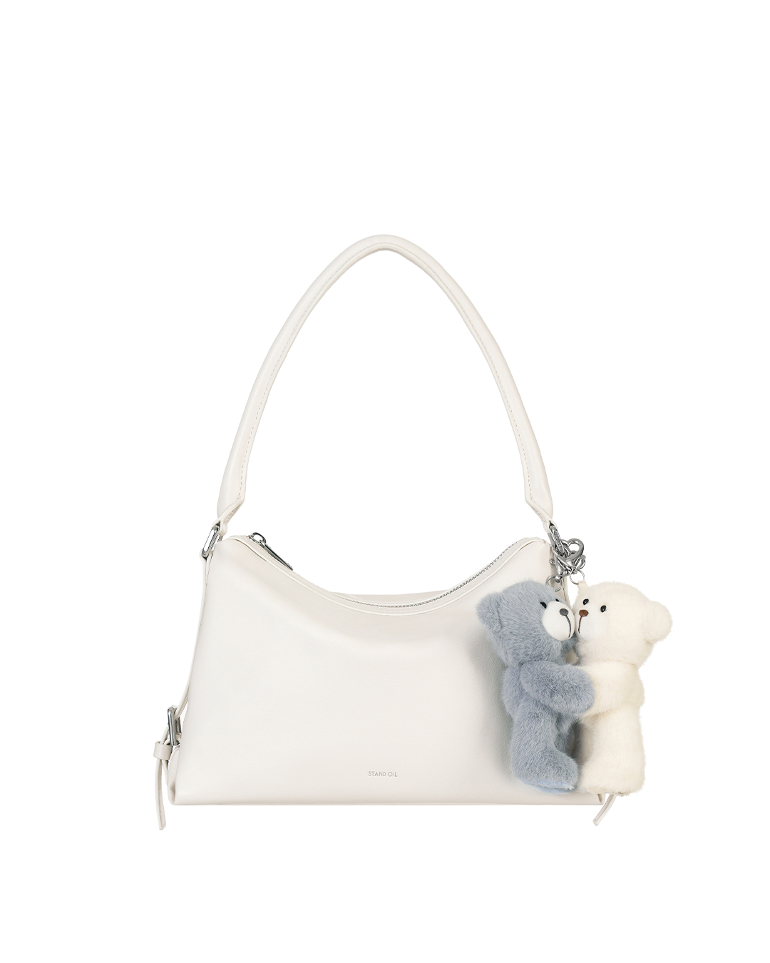 Hug Teddy Bear / White Blue