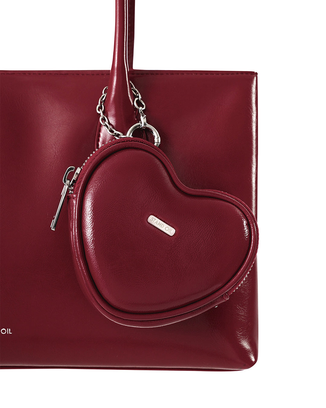 Heart Pods Keyring / Red Wine