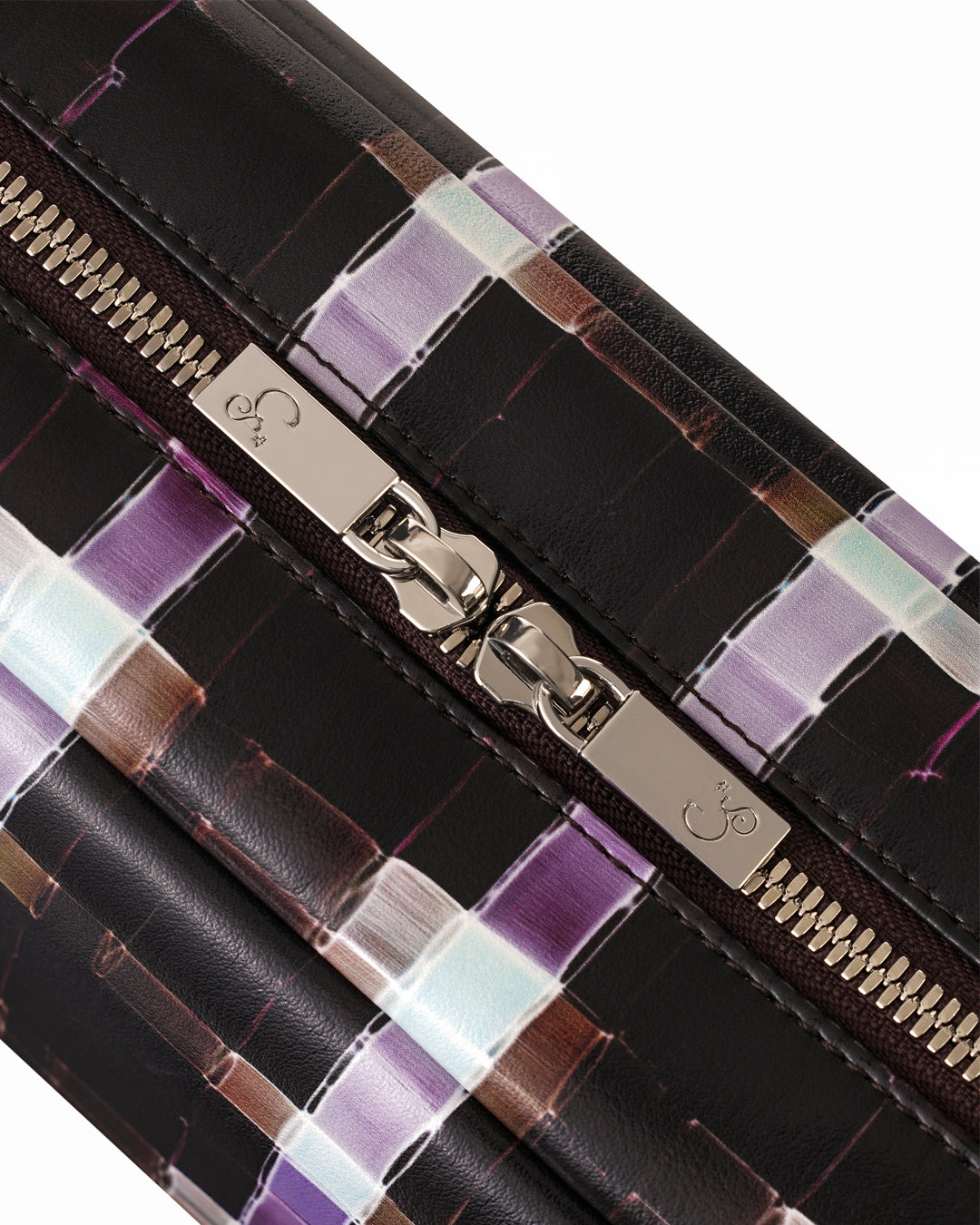 Plaid Baguette Bag / Chocolate Painted Plaid