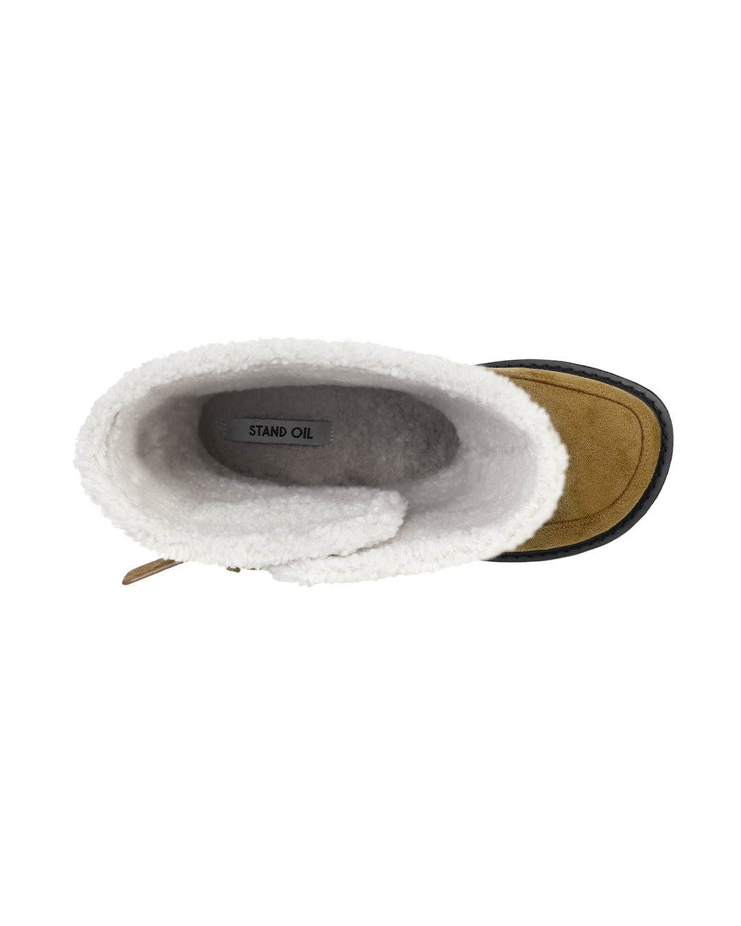 Hatched Shearling Boots / Camel