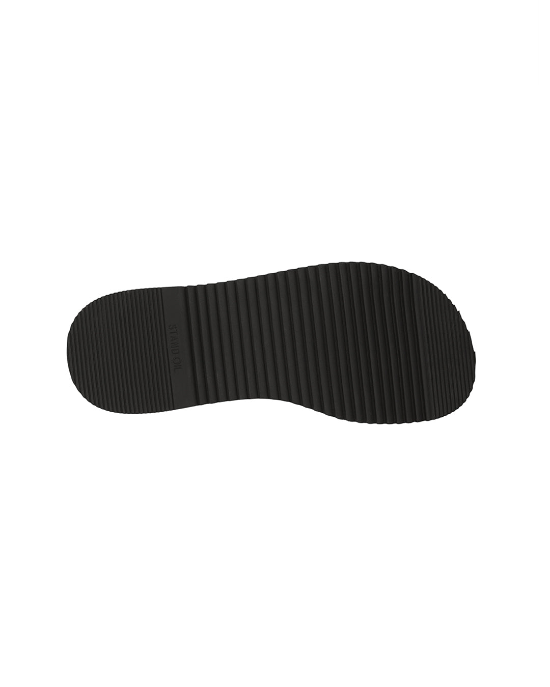 Hatched Platform Mary Jane / Metallic Gray