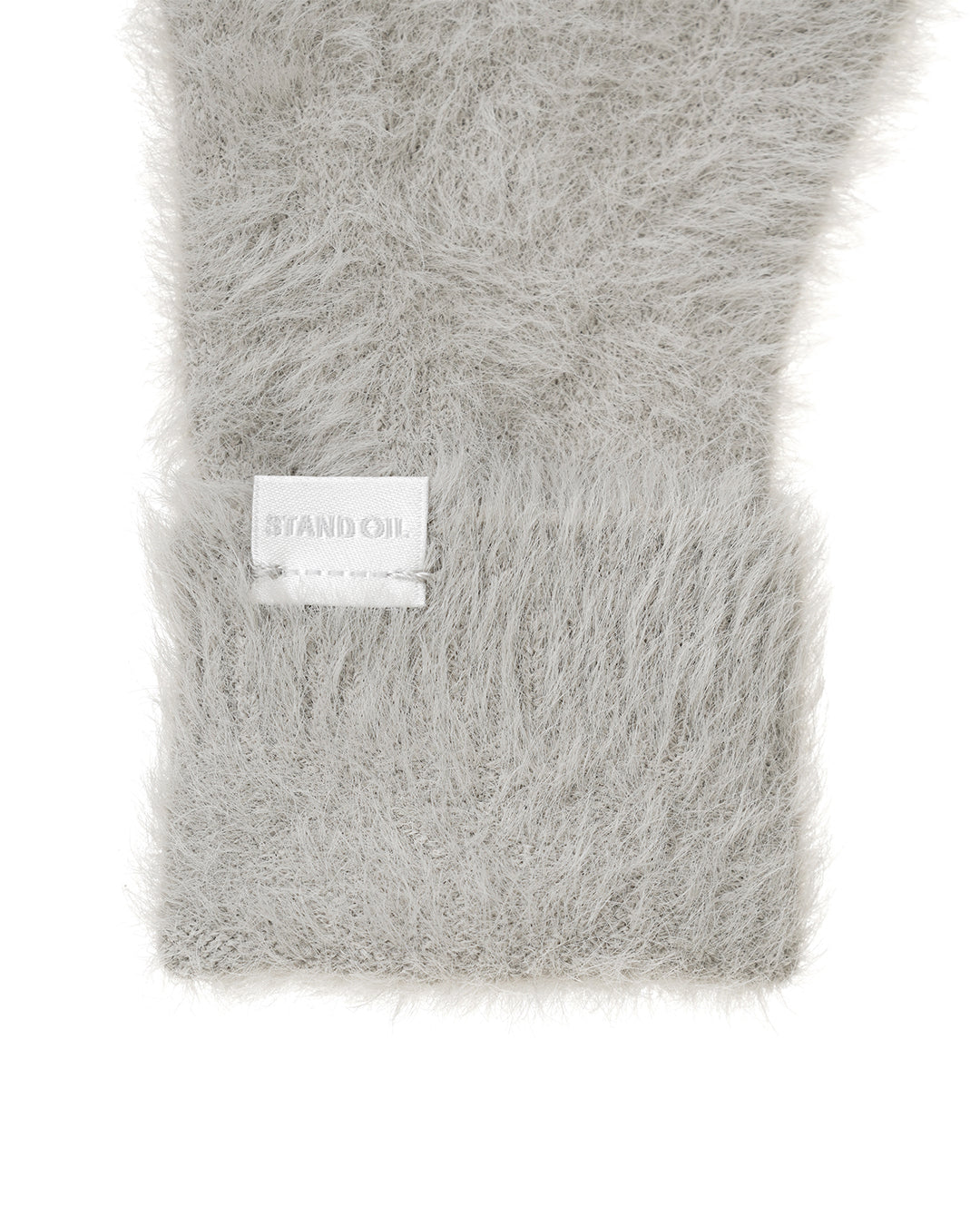 Heart Ring Knit Gloves / Hairy Gray