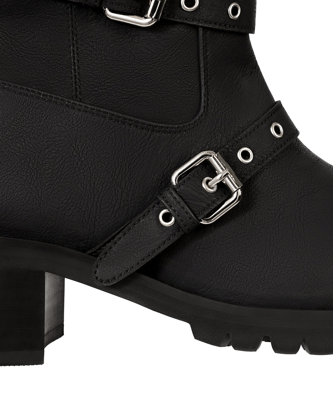 Buckle Tied Long Boots / Black