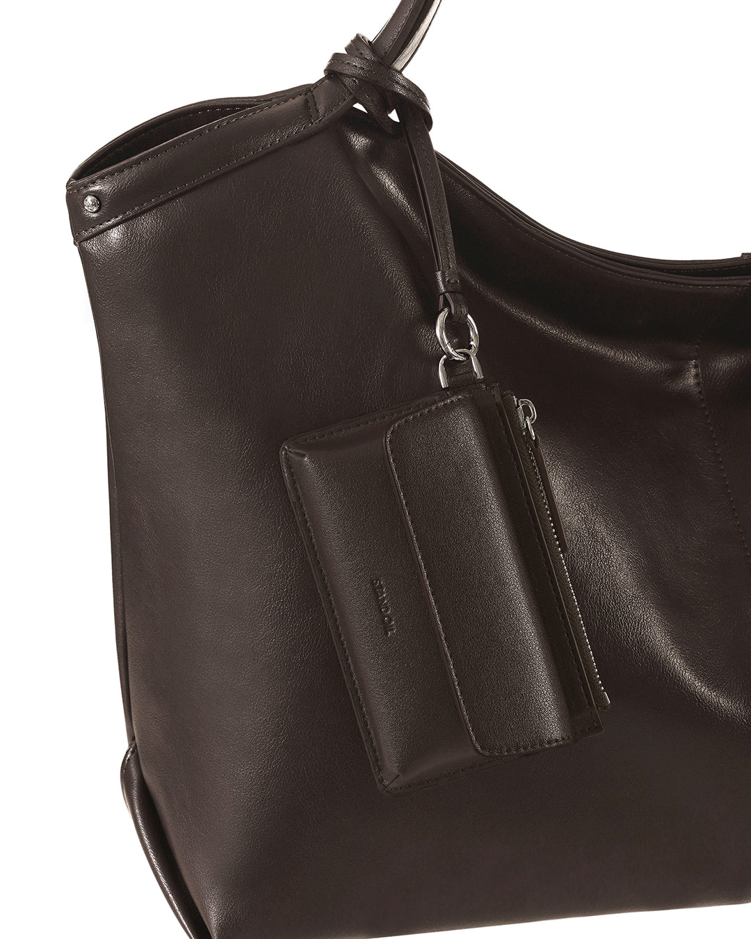 Chubby Zipper Wallet / Marron