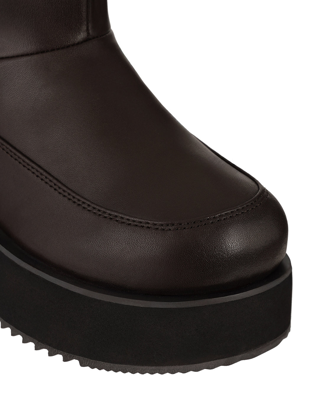 Hatched Winter Short Boots / Marron