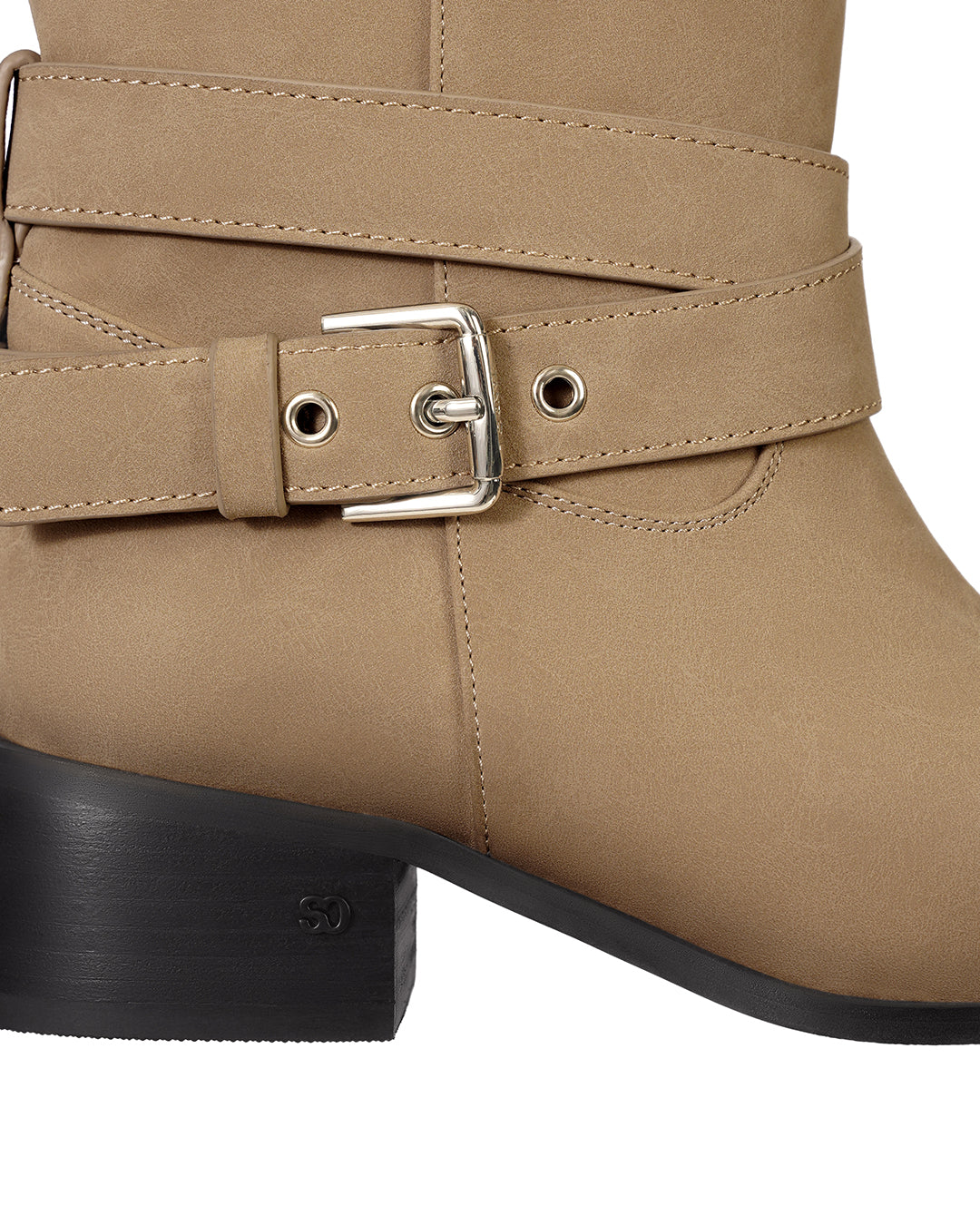 Belted Two Way Boots / Camel Beige